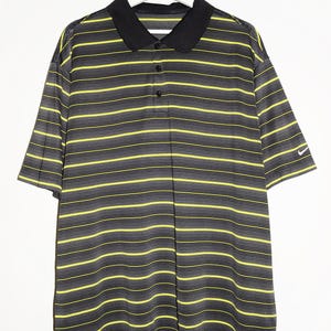 Nike Golf Striped T-shirt, Breathable Quick Dry Polo Shirt, Casual Sportswear, Lightweight Activewear