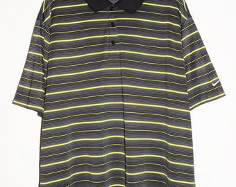 Camiseta de golf a rayas Nike, polo transpirable de secado rápido, ropa deportiva informal, ropa deportiva ligera