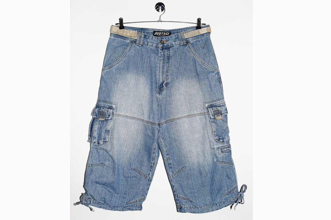 90s Vintage Denim Baggy Cargo Shorts – Hip Hop Streetwear - Etsy