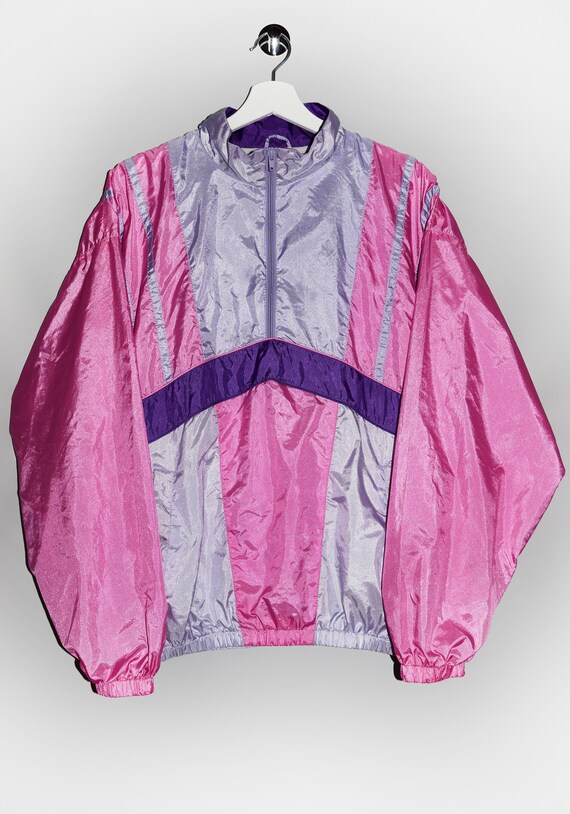 Vintage 90's Shell Jacket in Pink and Purple - Etsy