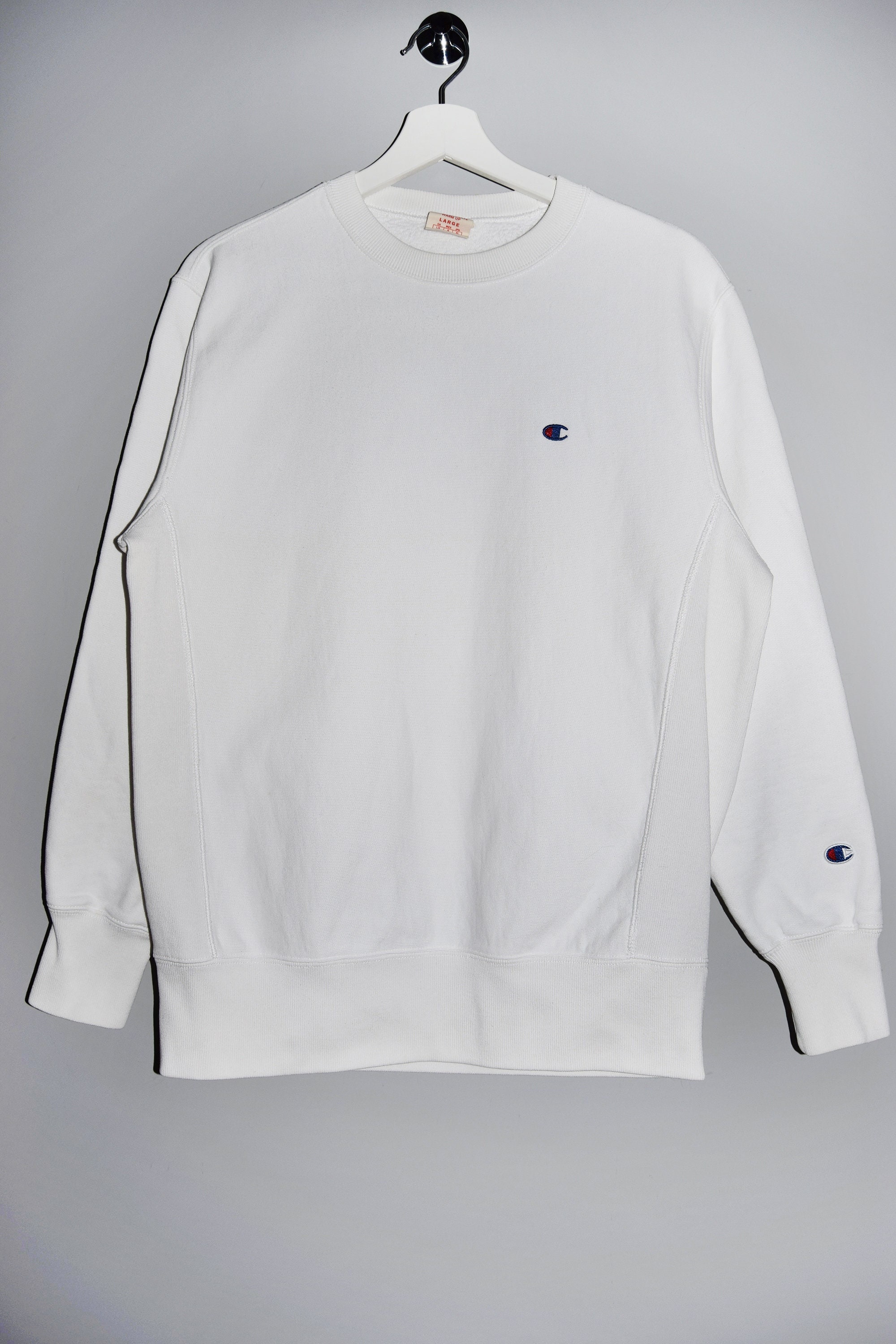 Vintage Champion Reverse Weave Crewneck Sweatshirt in White