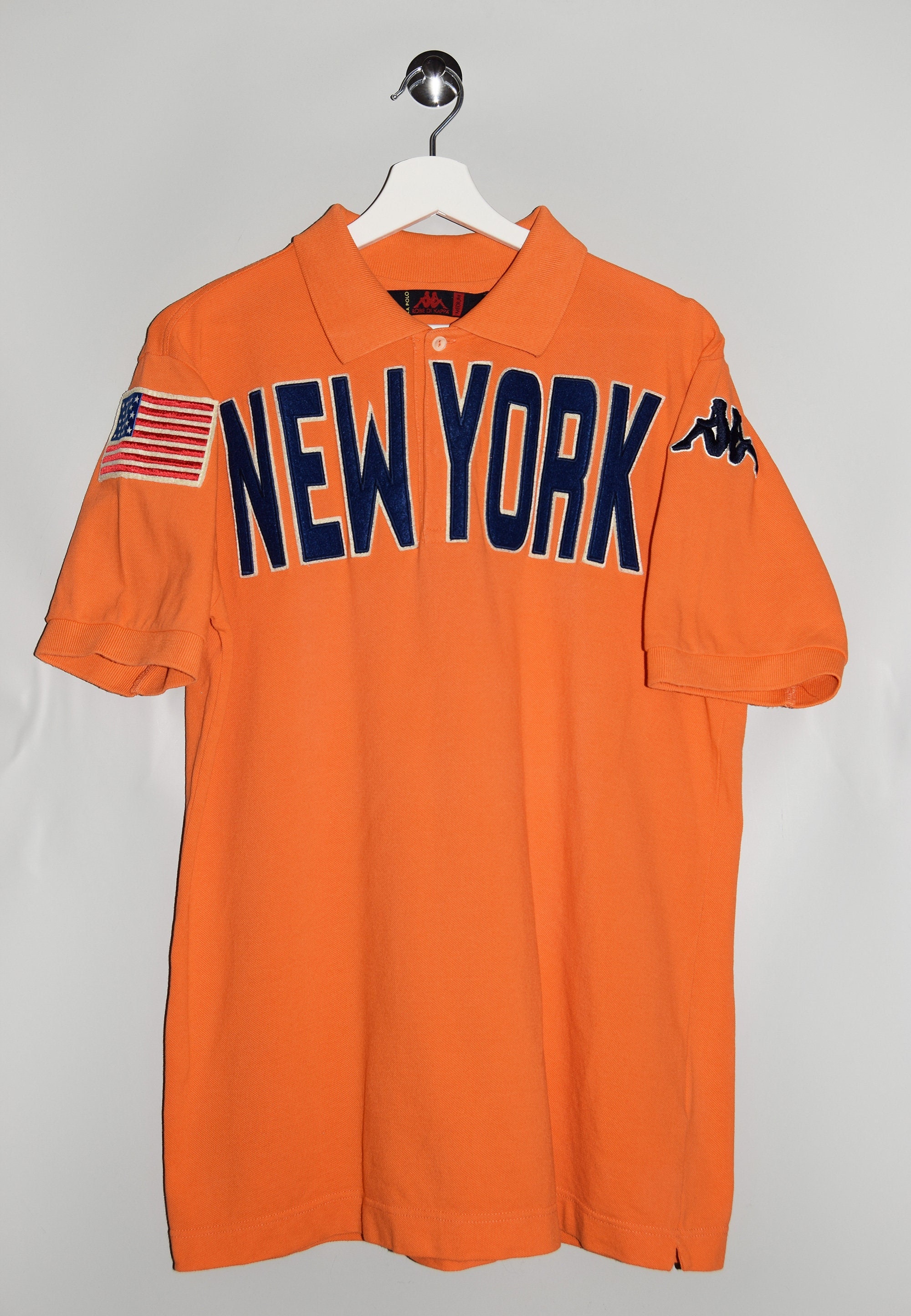 Accor Polvo fuga de la prisión Vintage Robe di Kappa Camiseta Polo Naranja Nueva York USA - Etsy España