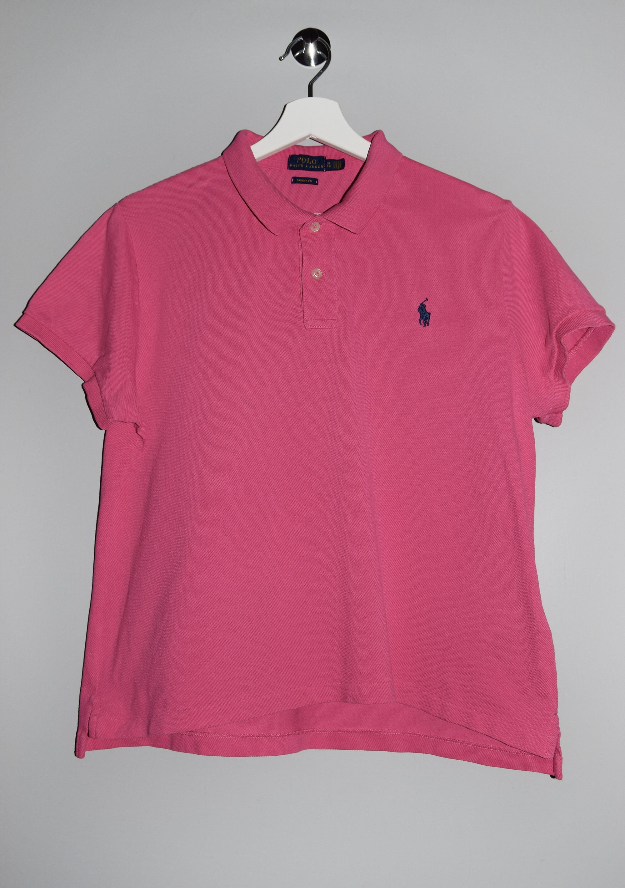 Ralph Lauren Polo Shirt Two Button Collared Pink T-shirt Casual Sportswear  Polo Shirt Streetwear Fashion Tee Retro Casual Style 