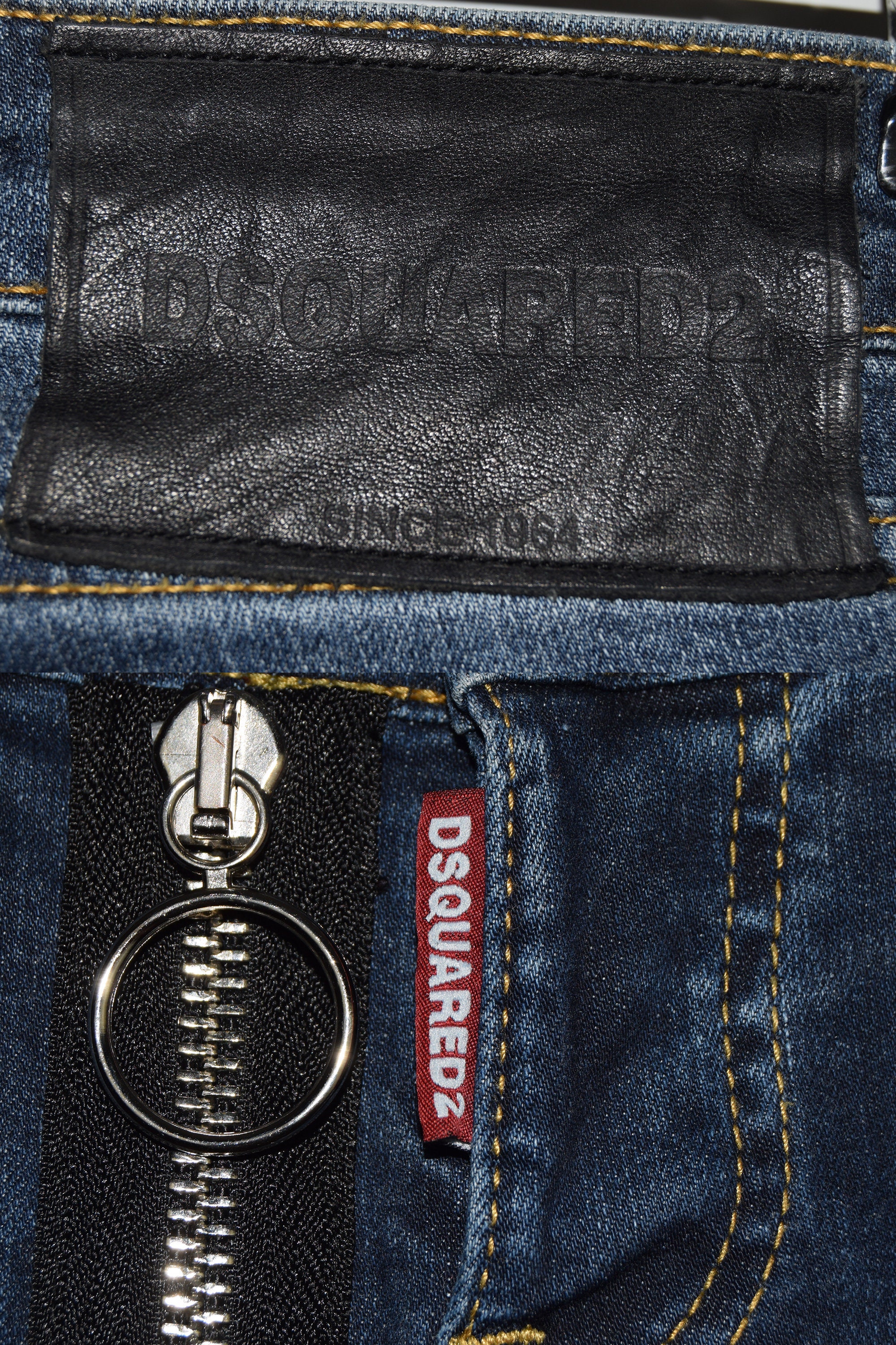 Jeans con insignias y pintura salpicada de Dsquared2 Hecho en Italia Etsy Mexico