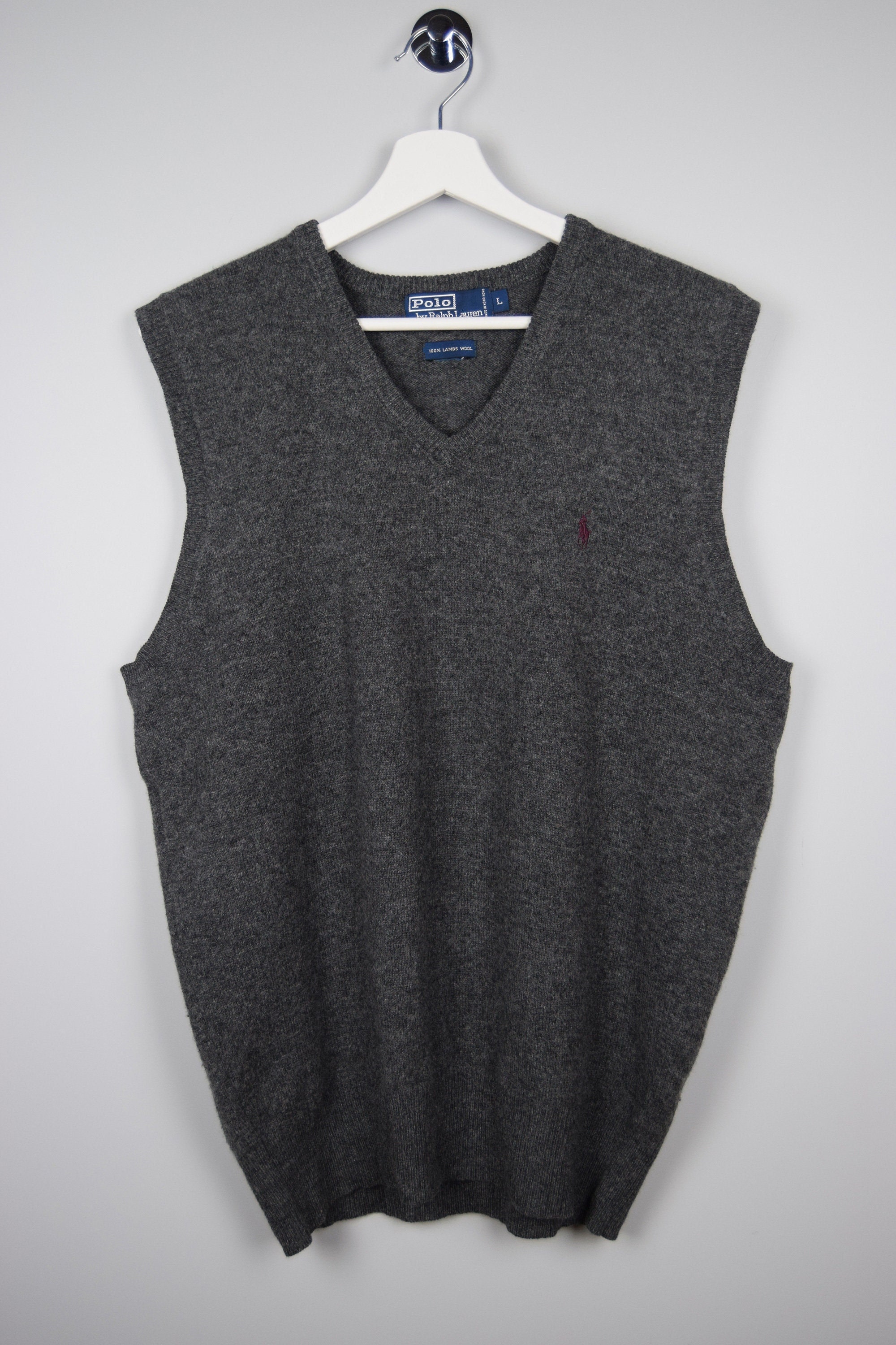 Vintage 90's Ralph Lauren Polo Vest 100% Lambs Wool Tan - Etsy