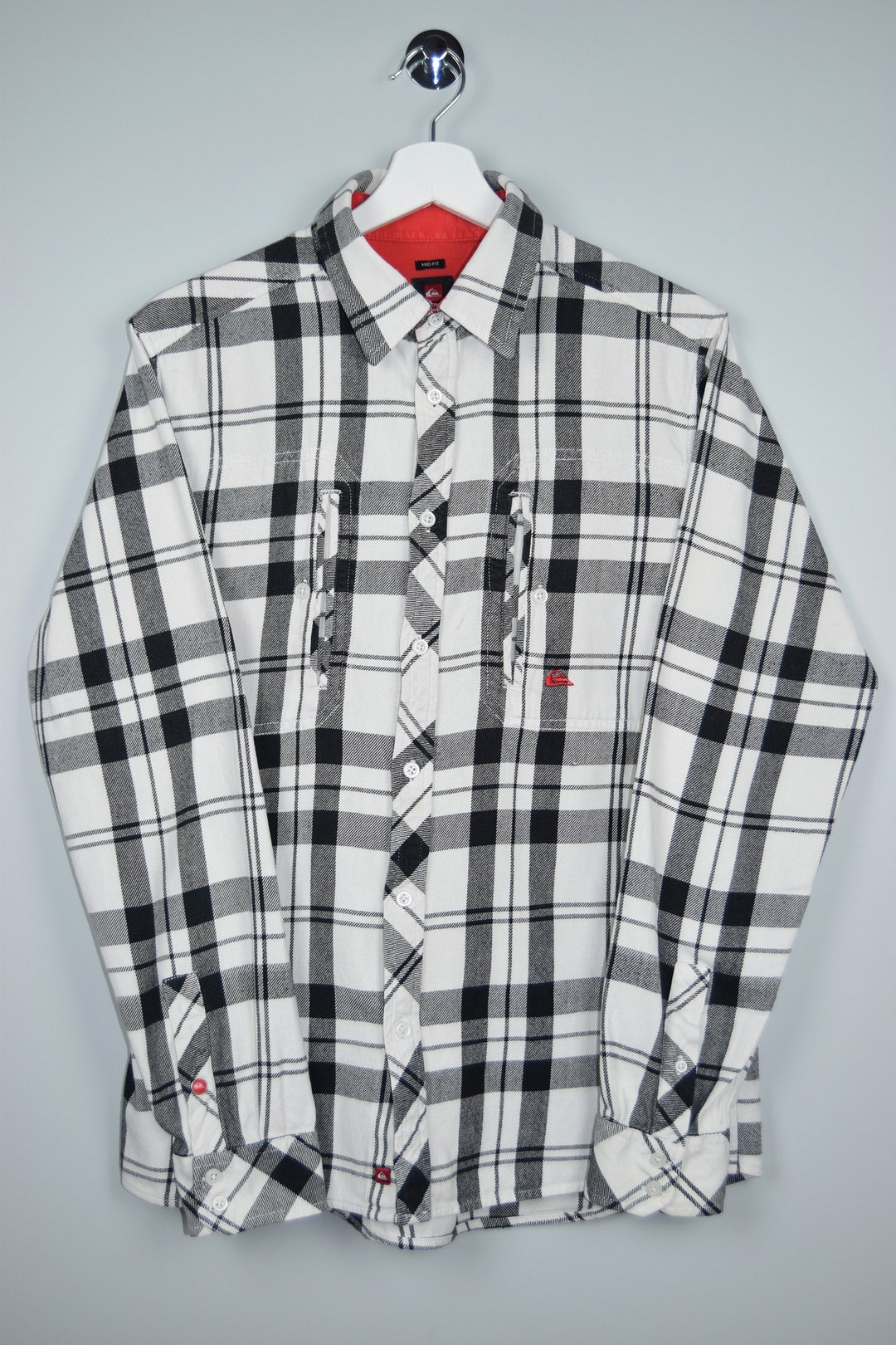 90s Quiksilver クイックシルバー フルジップヘビーフランネルシャツ