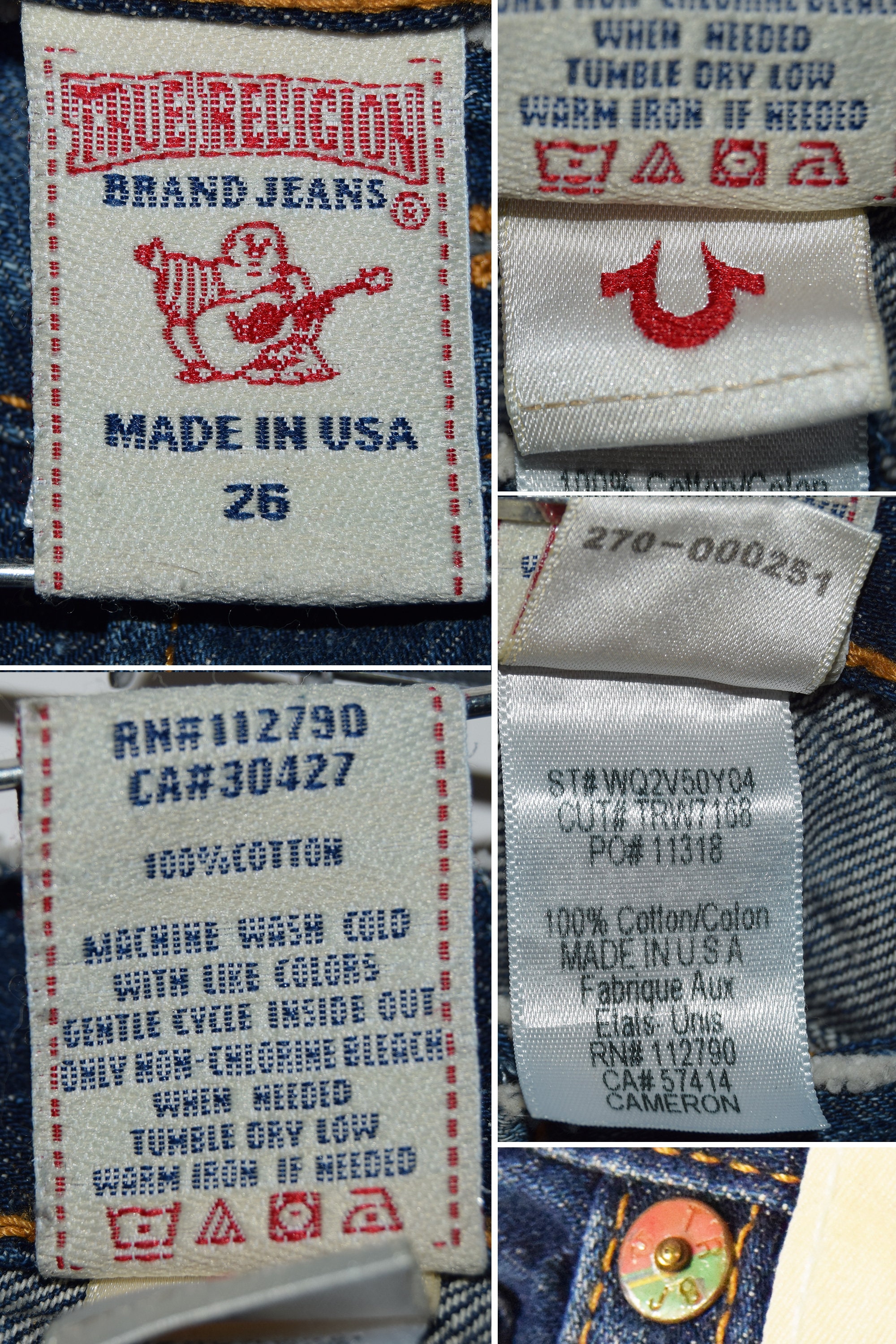 True Religion Women's Jeans - Premium USA Denim, Distressed