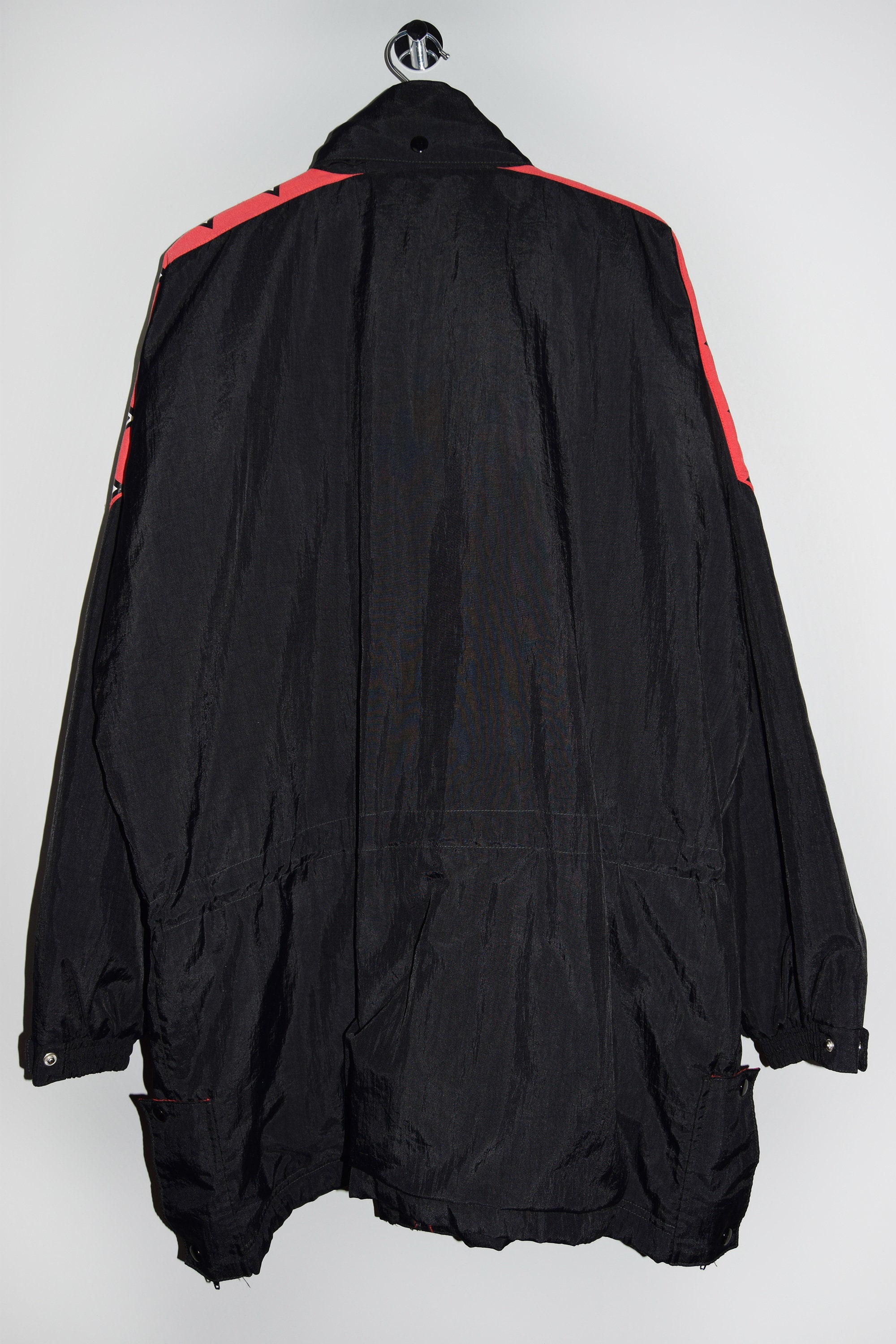 90'S Reebok Back Logo Nylon Jacket Men's Size L Vintage polyester black type Vintage Second Hand