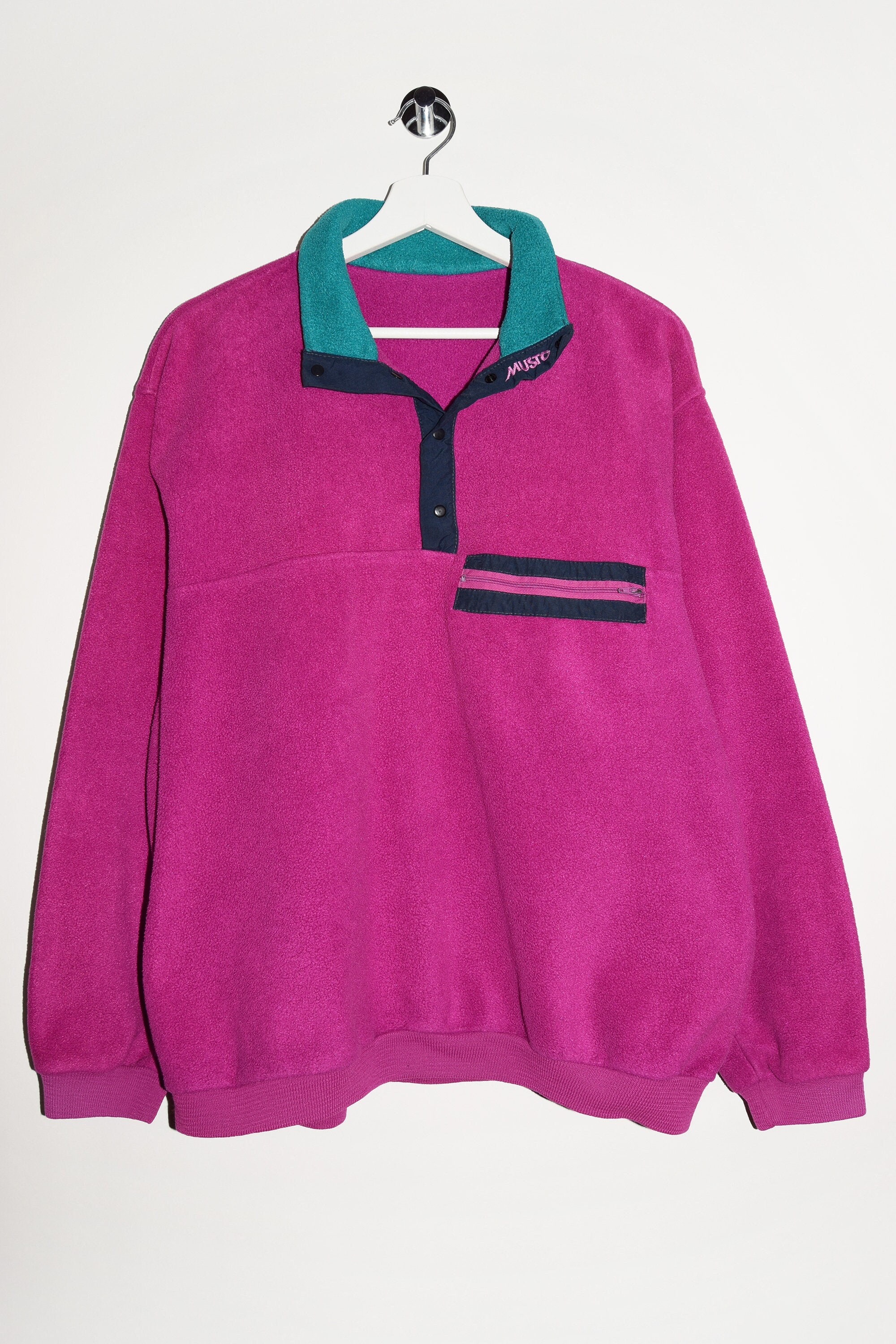 Old Musto Fleeces Vintage Musto Snugs Fleece In Magenta Color UK
