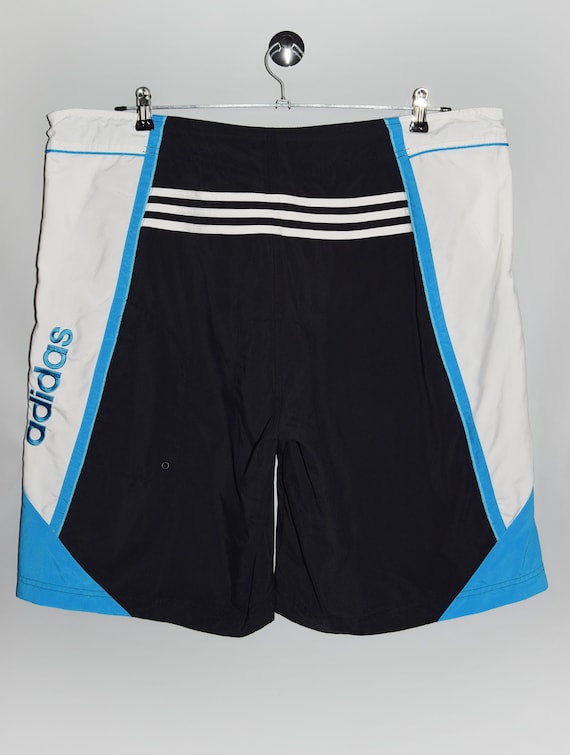 Vintage Adidas Swim Trunks Swim Shorts Swimwear Black Blue Wake