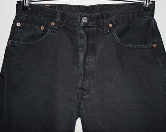 Vintage Levi's 501 Black Denim Jeans - Etsy