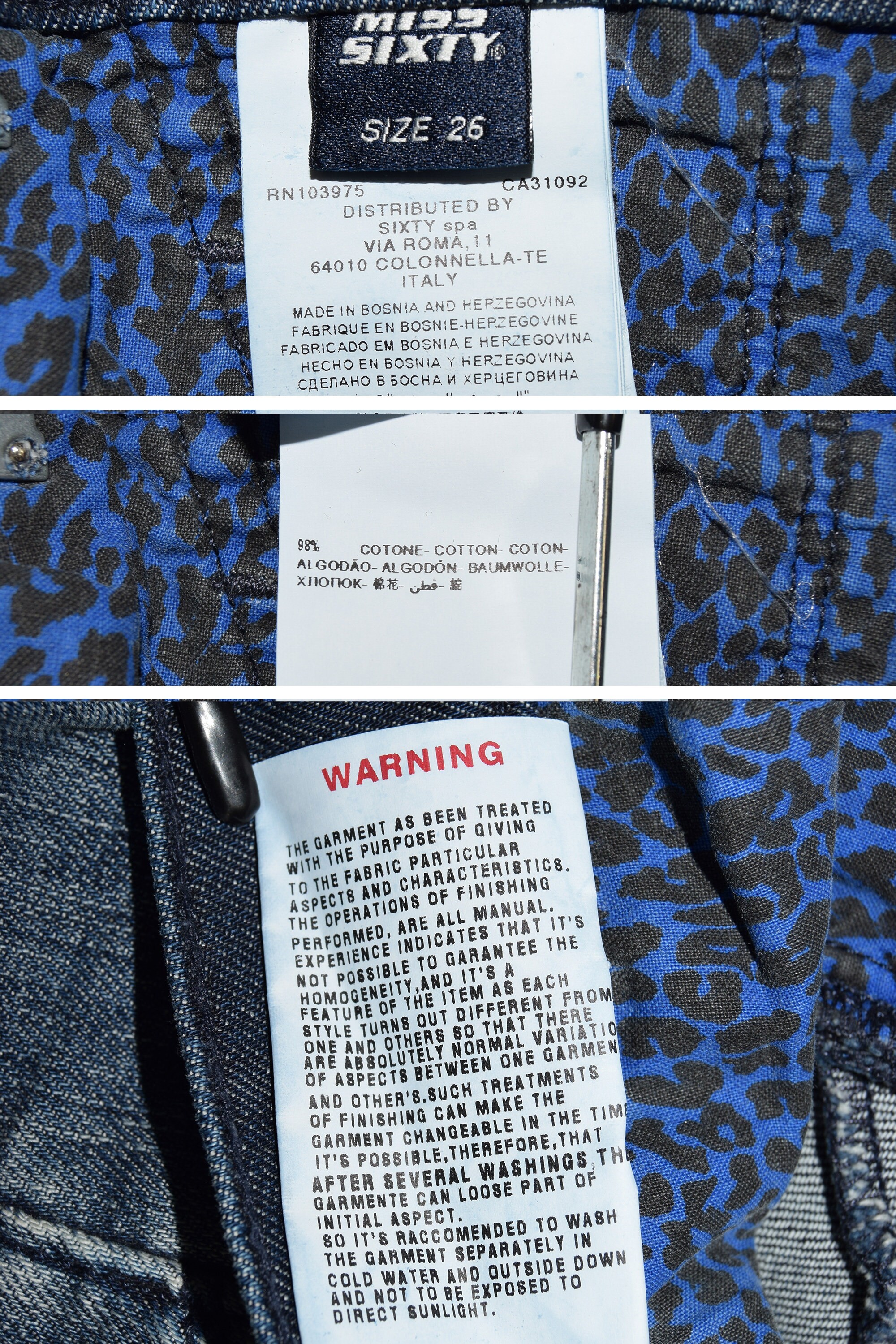 Miss Sixty Jeans Denim Blue Diamond 