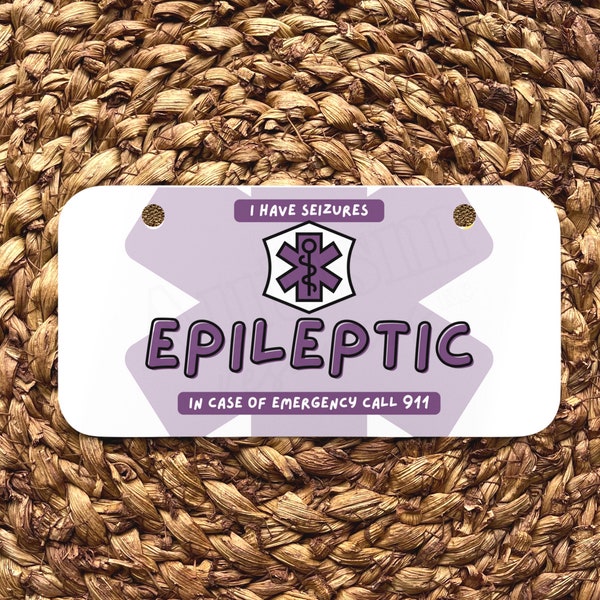 Epilepsy Medical Alert Stroller Wagon Sign Tags | Epilepsy Awareness Sign | Epilepsy Seizure Medication Bag Case | Epilepsy ID Bracelet