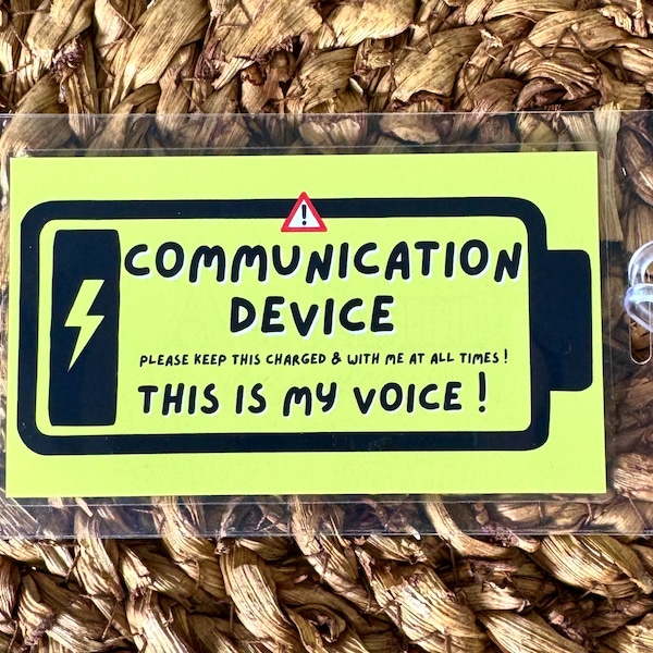 AAC Communication Device Tablet Tag for Non-Verbal Non Speaking Autism | Autism Acceptance Inclusion Awareness Sticker | Autism AAC Gifts