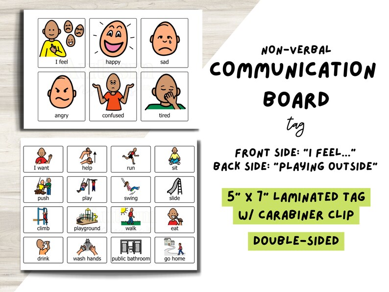 Nonverbal Communication Board AAC Portable Device Autism Etsy