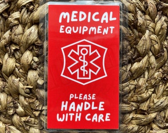 Medical Equipment Tag | Medical Bag Tag | Medical Alert Tag | In Case of Emergency Bag | Handle with Care Tag | First Aid Bag