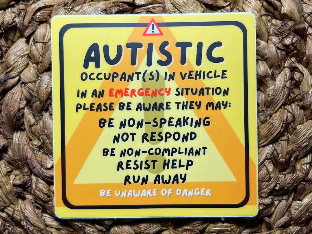 Non Speaking Autism Awareness Vinyl Car Decal Autistic Child on Board
