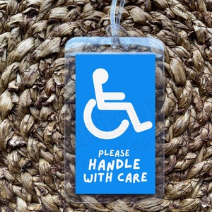 Handicap Tag | Disabled Tag | Disability Placard | Handicap Placard | Medical Equipment Please Handle with Care Tag