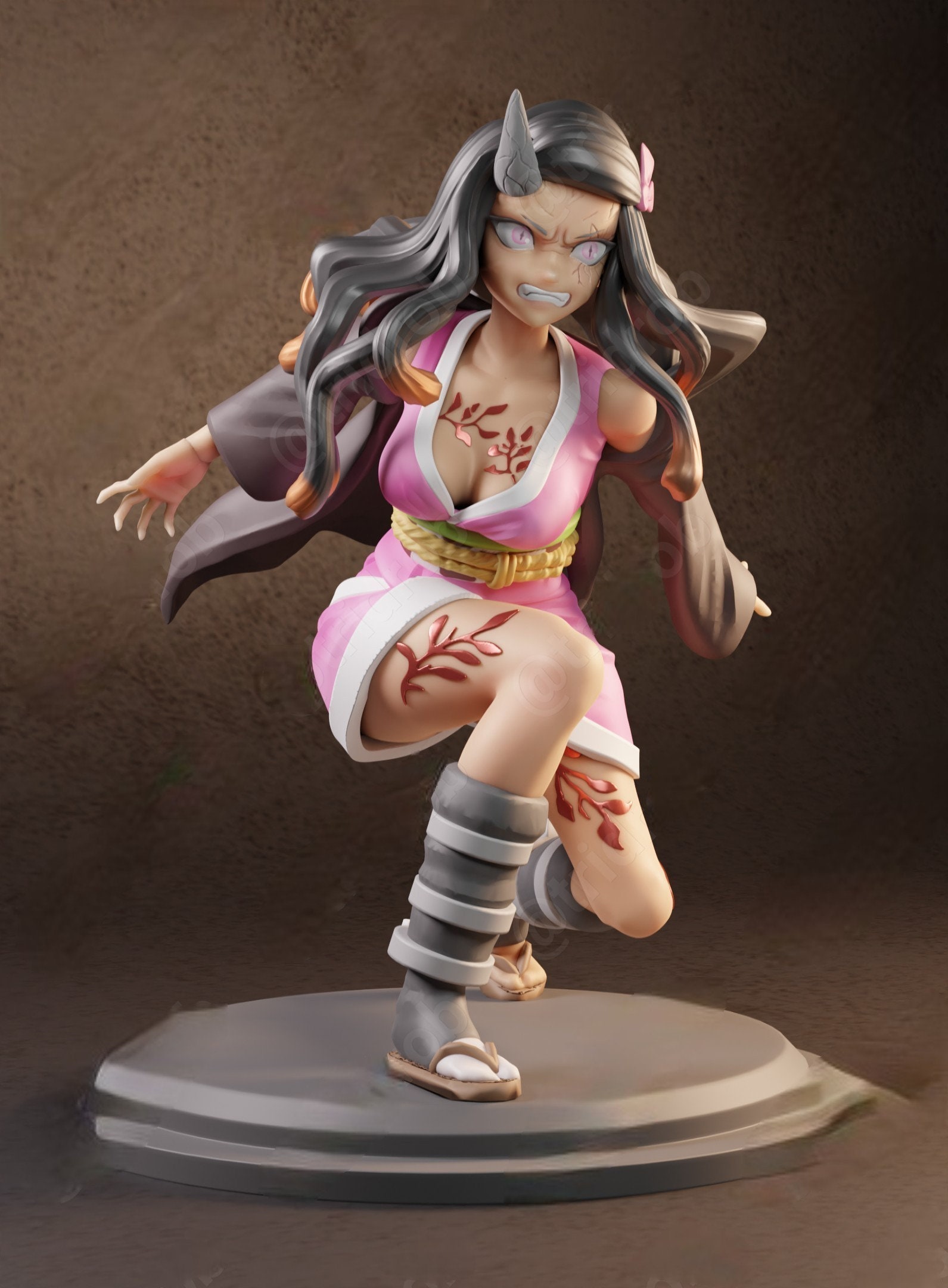 Topaty Tanjiro Figure 6.3 Inch Demon Slayer Figure Premium Kimetsu No Yaiba  Action Figure Handmade Kamado Nezuko Figure Statue Anime Collection  Figurine Doll Toys Gifts for Anime Fans