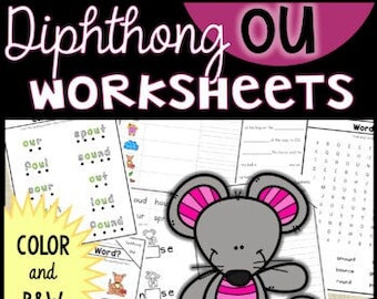 Digraph OU Words Activities & Word Work | Arkusze ćwiczeń