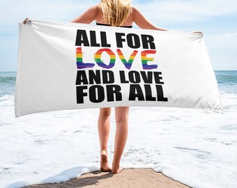 All for LOVE und Liebe für alle Handtuch