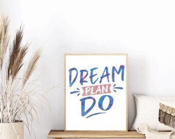 Dream Plan Do Canvas Wall Art