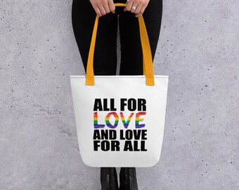 All for LOVE und Liebe für alle Tragetaschen