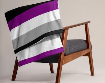 Asexuelle Decke, LGBTQIA Decke, LGBT Pride, Geschenk für Pride, weiche Couch Decke