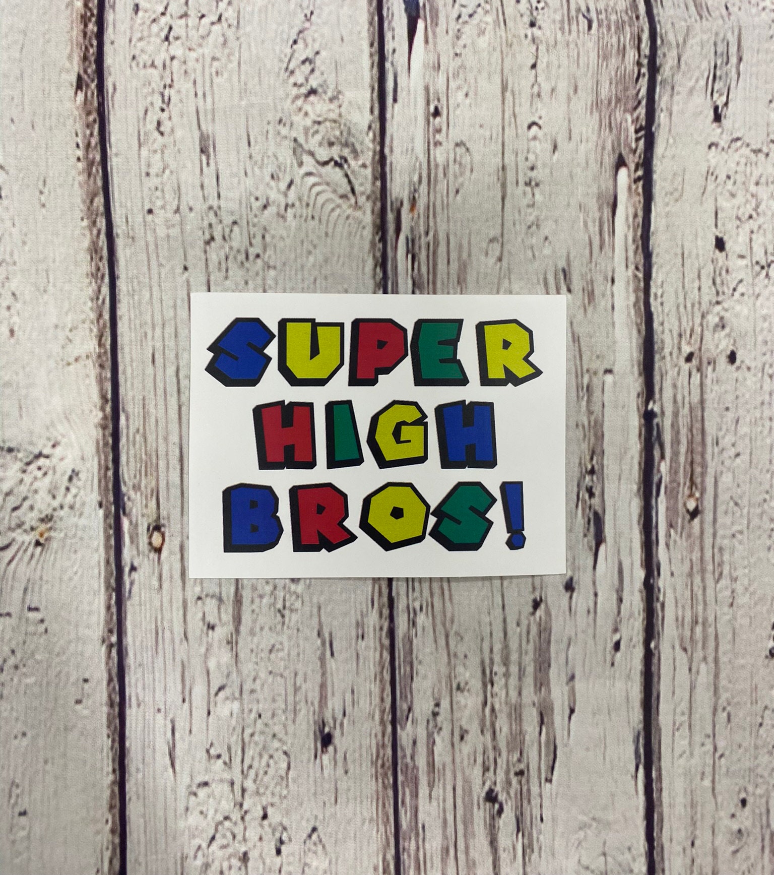 Super High Bros Vinyl Stickedecal. - Etsy