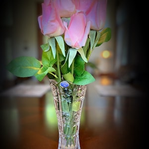 Vintage Crystal Vase, Crystal Flower Vase, Elegant Diamond cut crystal, RARE