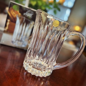 pichet vintage en cristal, pichet en Cristal d&#39;Arques, « Classic », pichet eau/cocktail, verrerie en cristal taillé au diamant, IOB, cadeau d&#39;hôte
