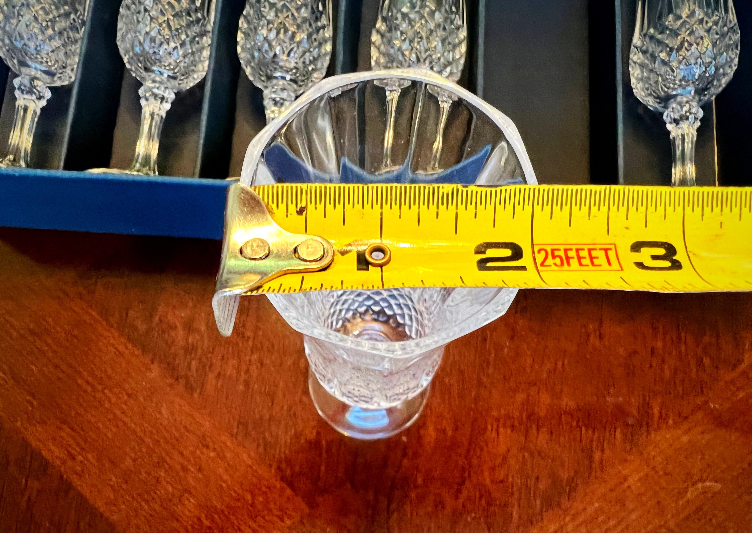 Vintage Crystal Glassware, Set of 6, Cristal Darques Longchamp Toasting