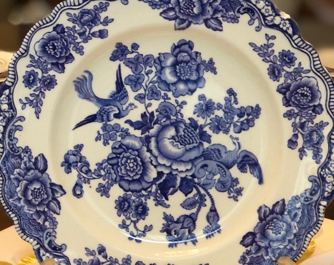 Crown Ducal England, bristol Blue, RARE Dinner Plate, Rd.no.762055 ...