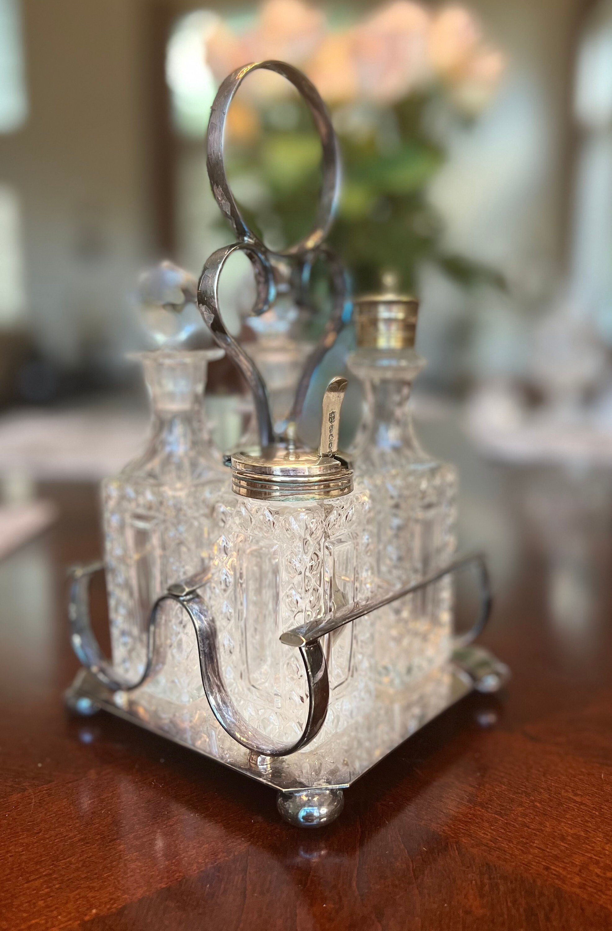 Elegant Victorian Vintage Cruet Set Antique Cruet Set Silver Etsy