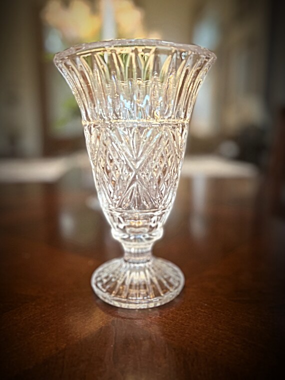 Crystal Flower Vase Dublin Collection Vase by Godinger Etsy