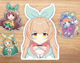 Nanahira | ななひら Die Cut Waterproof Vinyl Sticker Pack (Glossy Matte | Glossy Holographic) Classic/Force/Replay Chibi