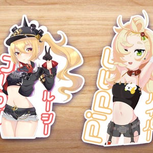 Pegatina de vinilo de Gacha de Piper y Lucy / Zenless Zone Zero / Bust [impermeable, resistente a los rayos UV, mate/holográfica]