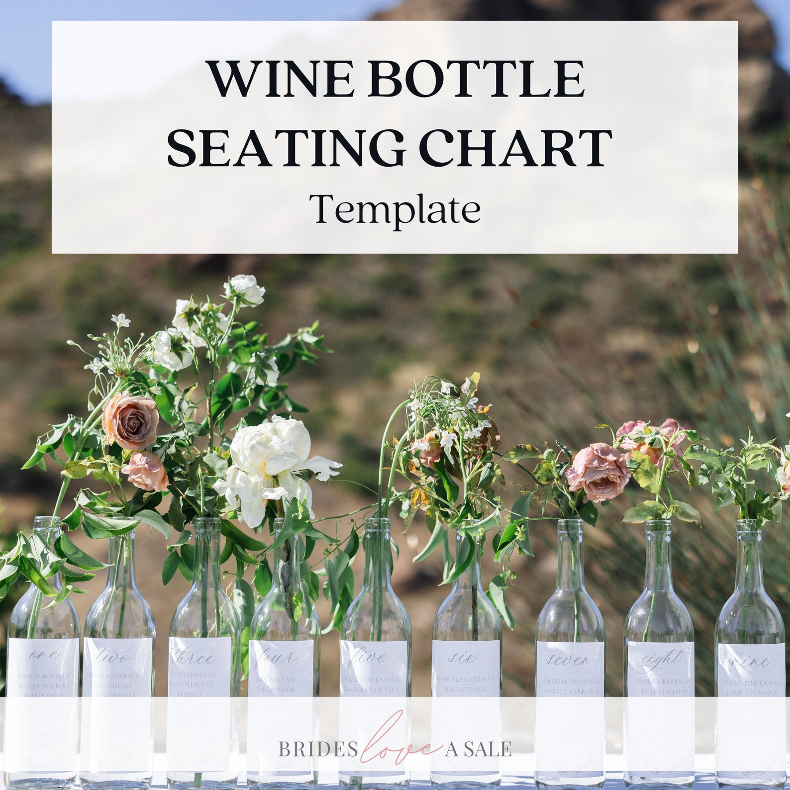Wine Bottle Seating Chart Template Etsy