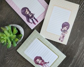 Bloco de notas das heroínas de FF 7