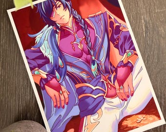 Kaeya | Anime-Style Art Print (5x7)