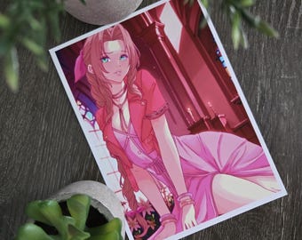 Aerith | Anime-Style Art Print (5x7)