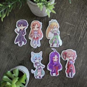 Sword Art Online - Adesivi Chibi