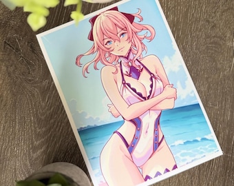 Beach Jean | Anime-Style Art Print (5x7)