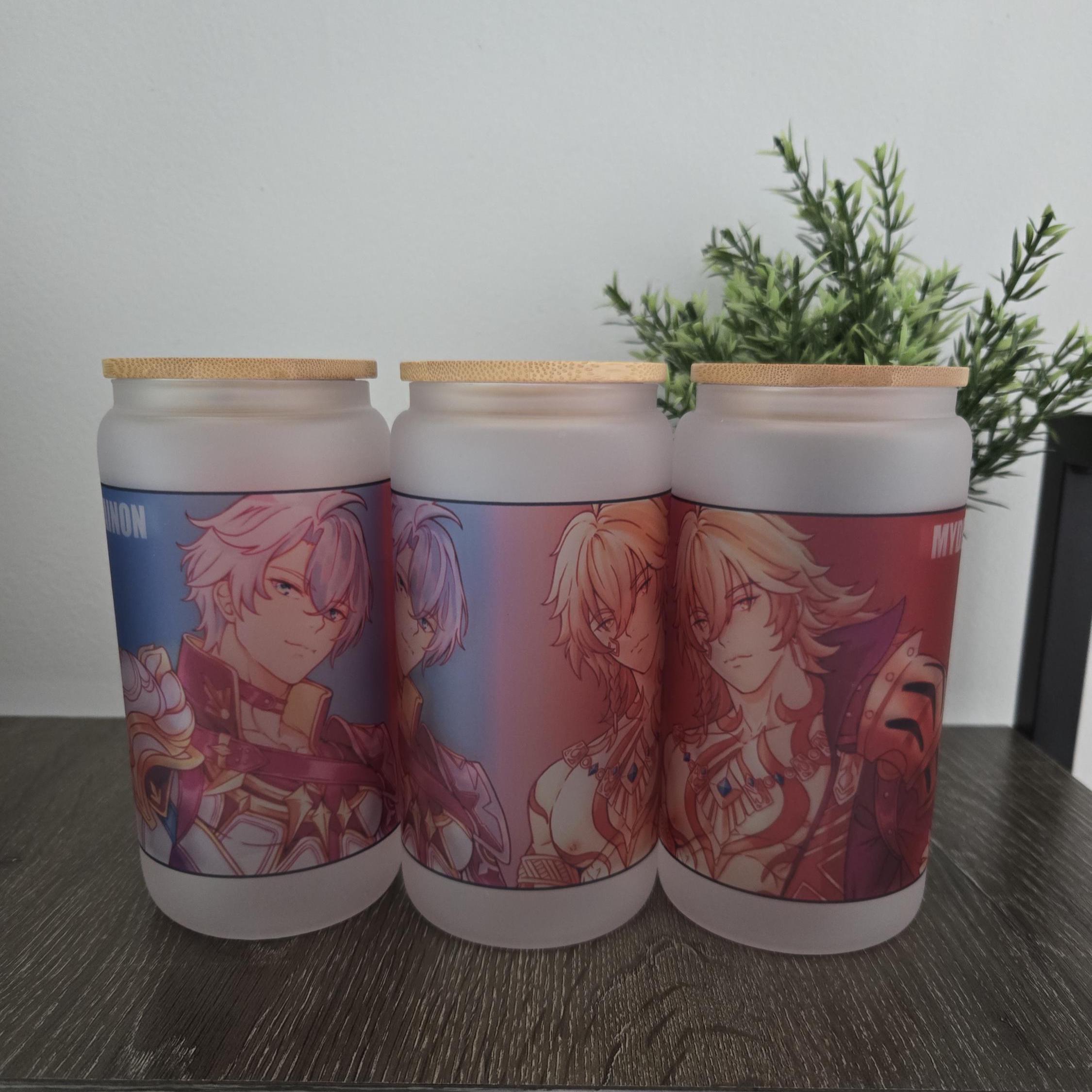 Honkai Star Rail - Phainon & Mydei - 16oz Glass Tumbler