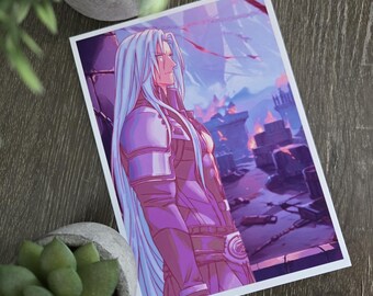 Sephiroth | Anime-Style Art Print (5x7)