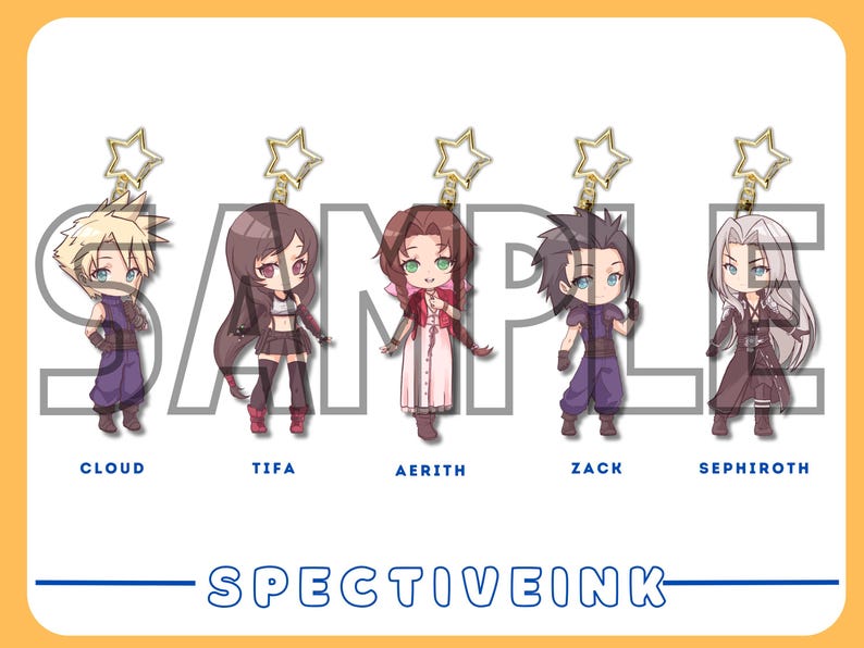 Chibi FF 7 Charms - Etsy