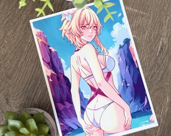 Beach Lumine | Anime-Style Art Print (5x7)