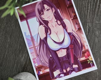Tifa | Anime-Style Art Print (5x7)
