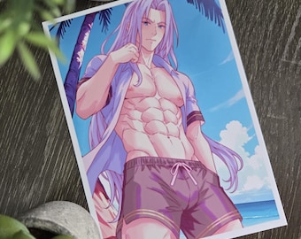 Beach Sephiroth | Anime-Style Art Print (5x7)