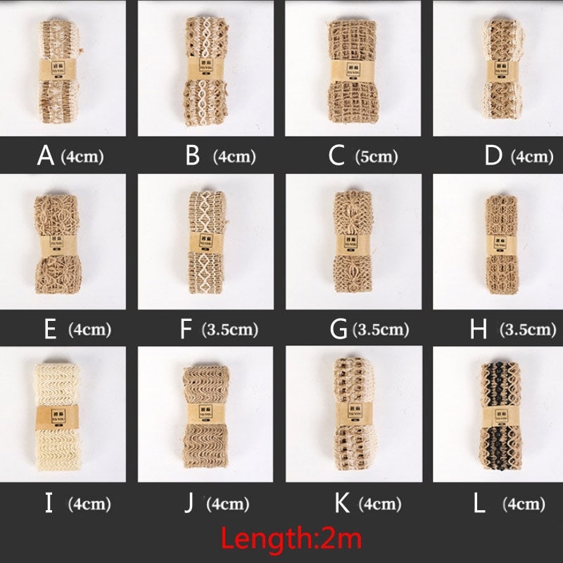 Natural Jute Burlap Ribbons for Crafts Vintage Rustic Wedding Party ...